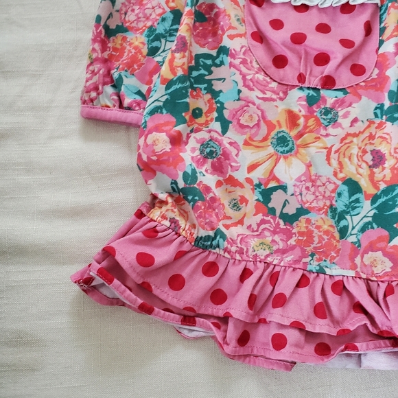 Matilda Jane Floral Polka Dot Pink Kids Nightgown Dress Pajamas PJs Kids 6 - Picture 3 of 8